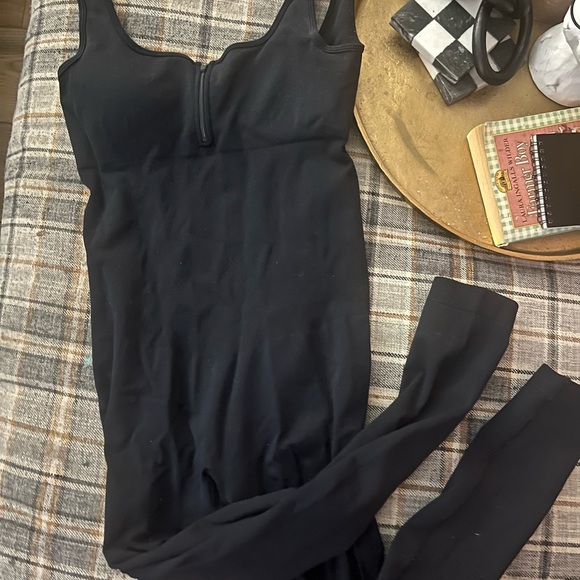 QINSEN Pants - Black Sleeveless Jumpsuit